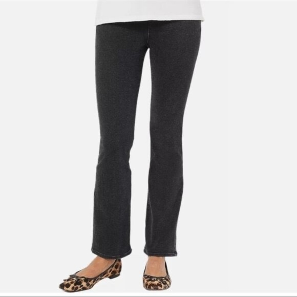 NYDJ Jeans Tummy Control Trinity Pull On Waistband Black Slim Bootcut Size PL - Picture 9 of 9